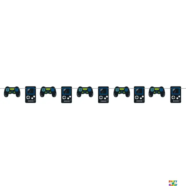 Gamer Birthday Controllers Banner 7 ft