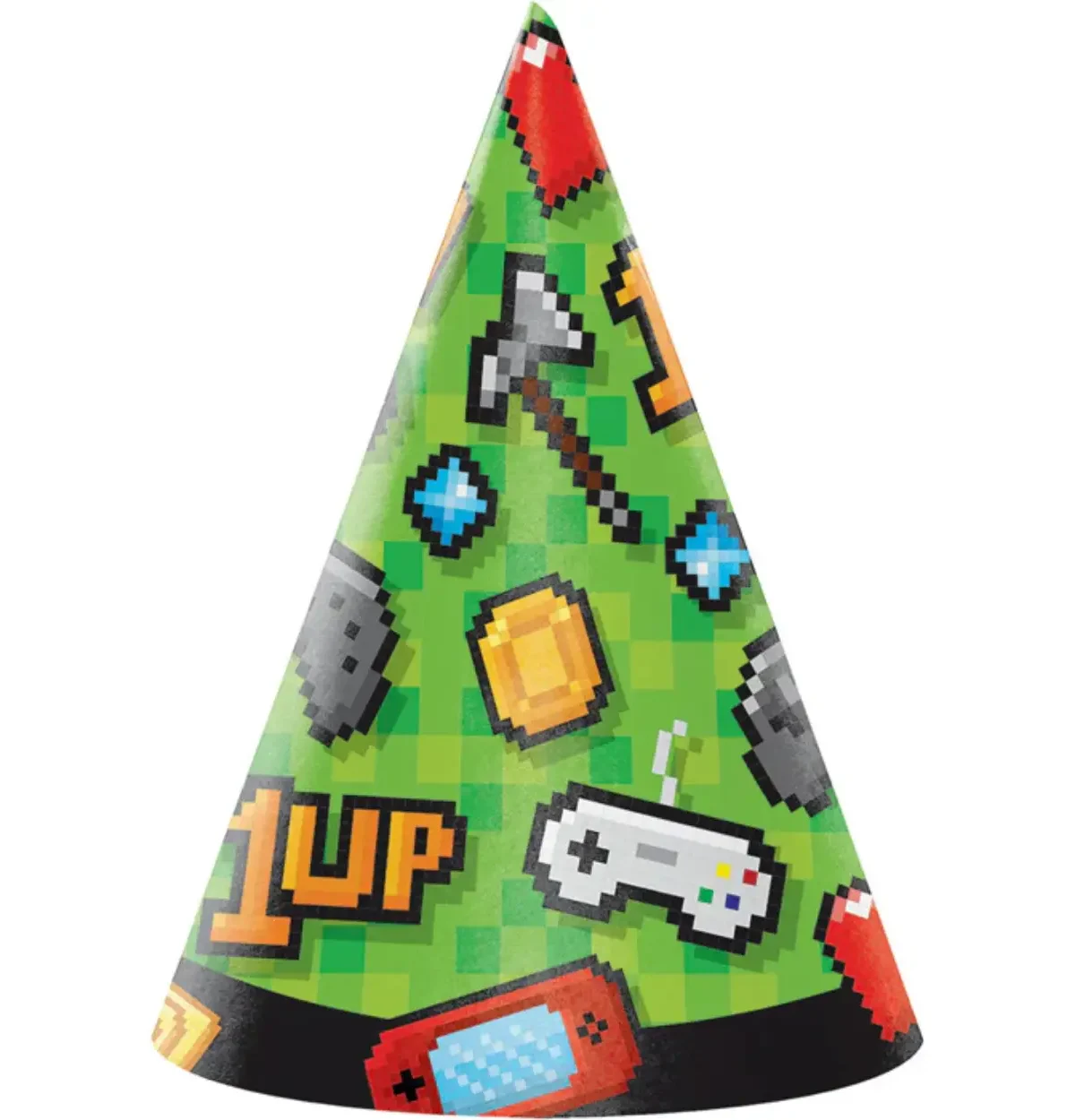 Gaming Party Paper Hats 8ct