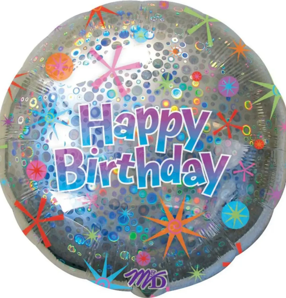32" Holographic Circles Birthday #266
