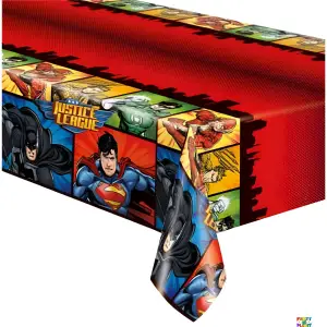 JUSTICE LEAGUE PLSTC TABLE COVER 54X84 - Image 2
