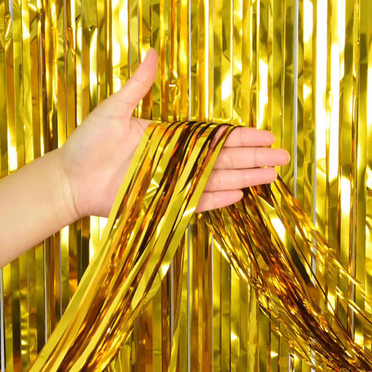 il_1080xN-3945164758_87ck-jpg.jpg Gold Foil Door Curtain 36" x 96" - Image 1
