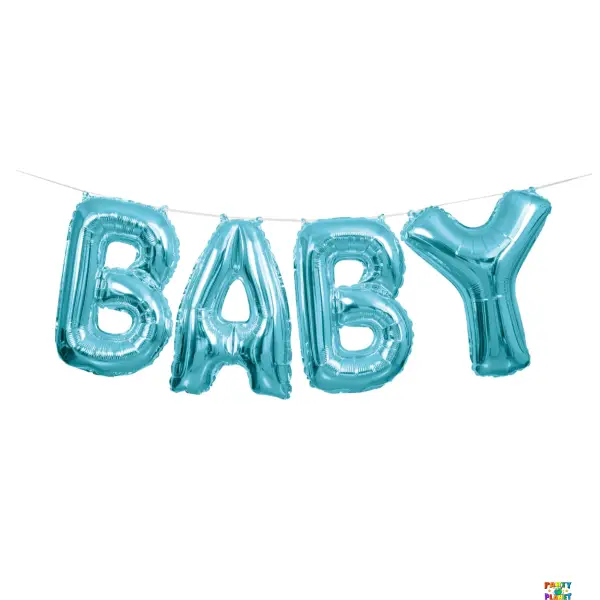 Blue Baby Shower Letter Balloon Banner