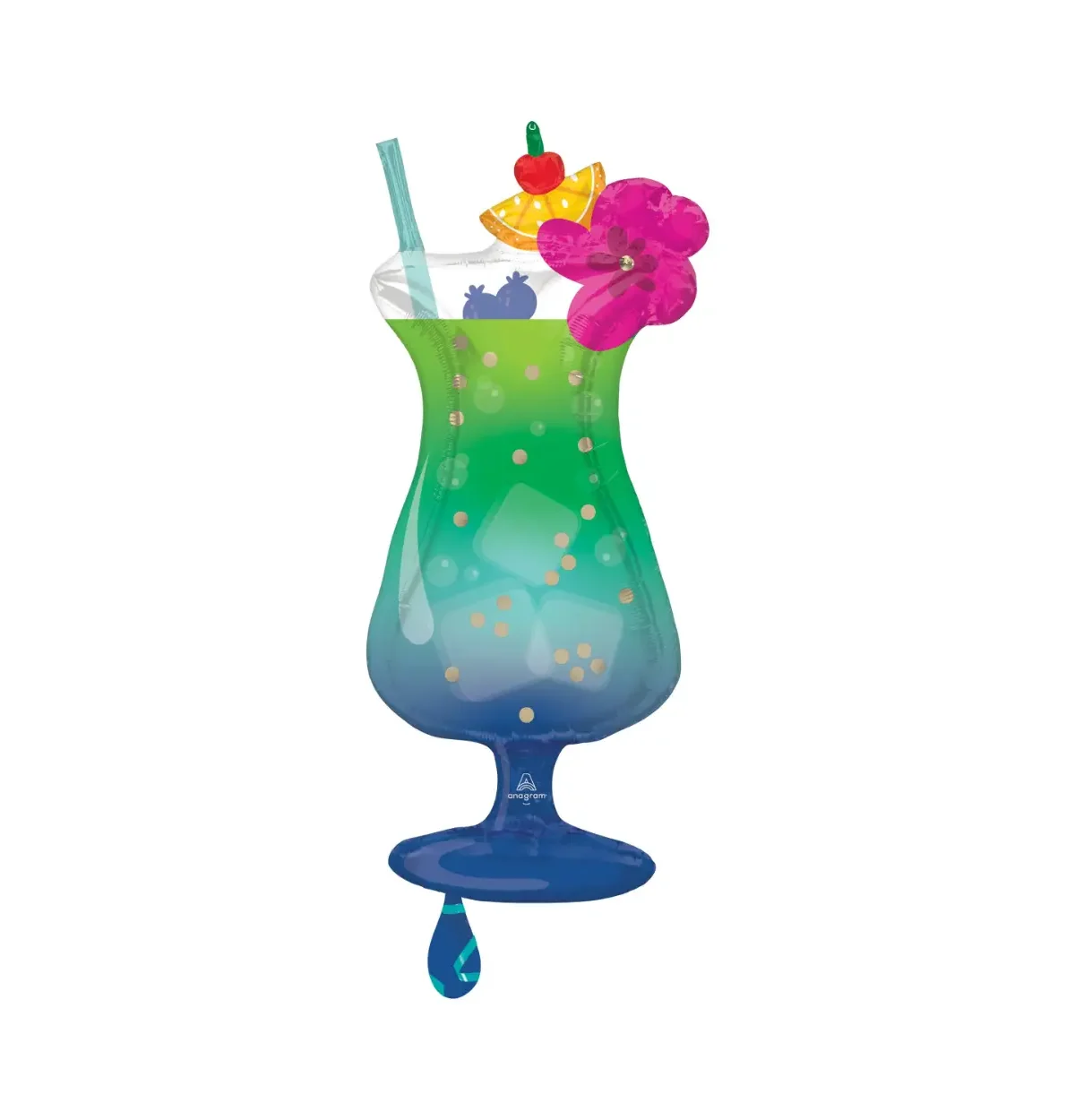 37" Tropical Blue Hawaiian Drink Balloon #319