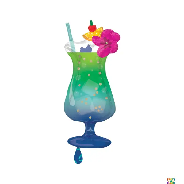37" Tropical Blue Hawaiian Drink Balloon #319