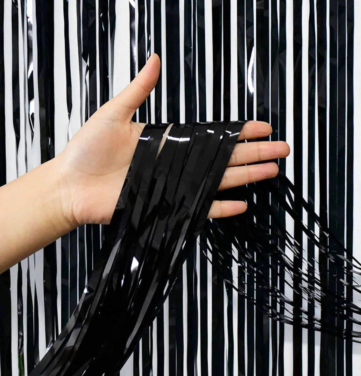 Black Foil Door Curtain 36" X 96"