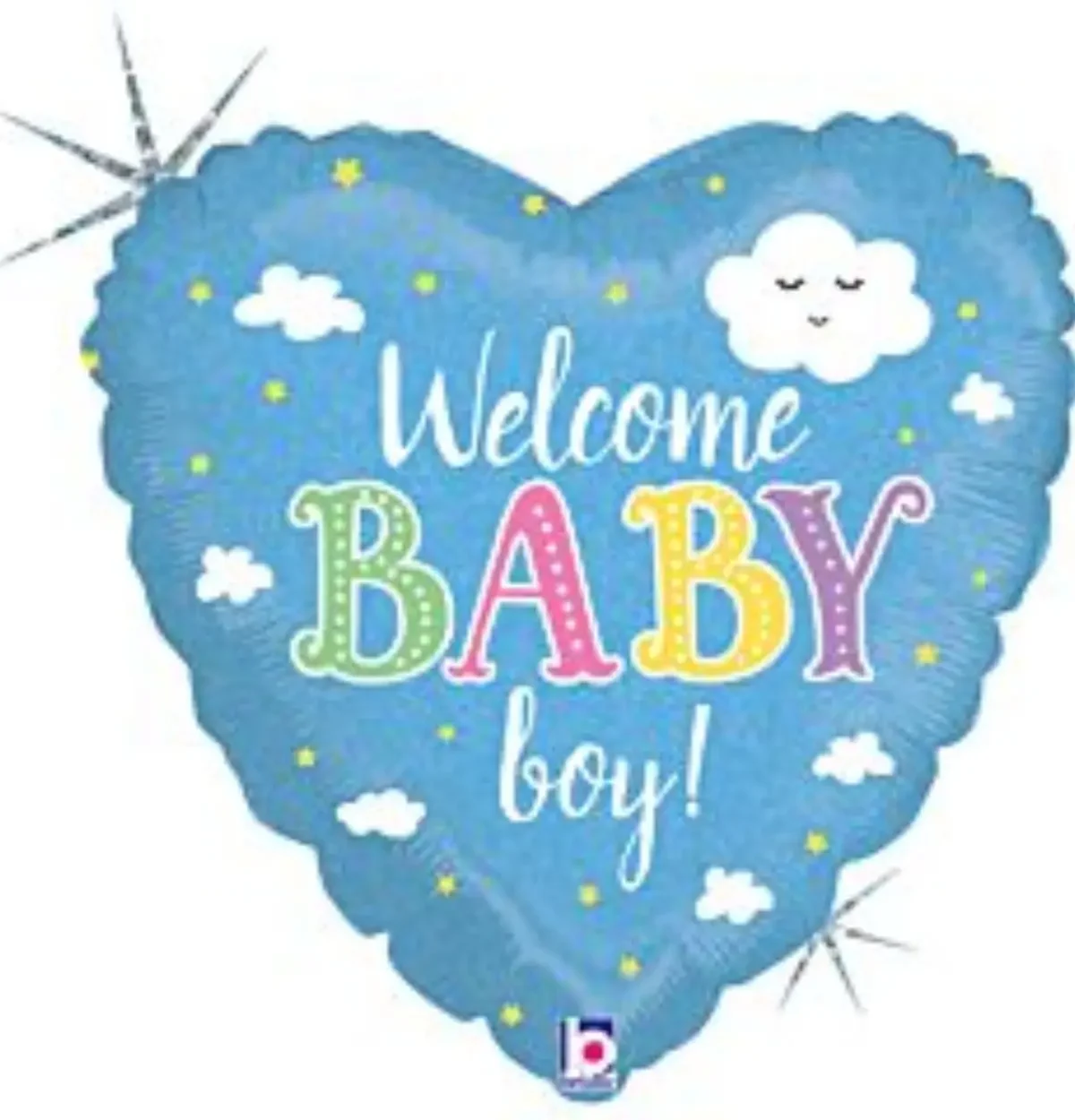 18" Welcome Baby Boy Holographic Balloon #388