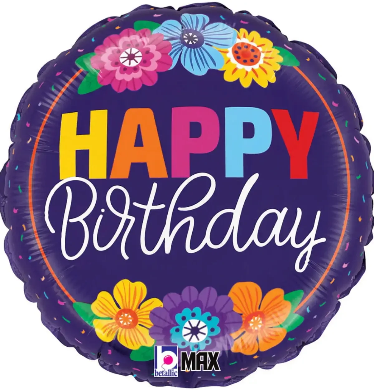 18" Bold Blooms Birthday Balloons #425