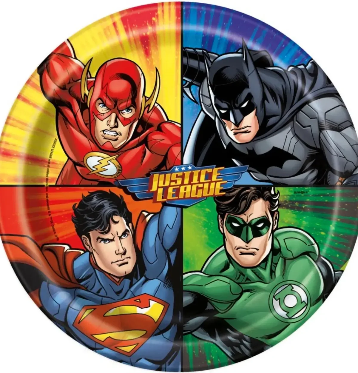 JUSTICE LEAGUE 9" PLATES
