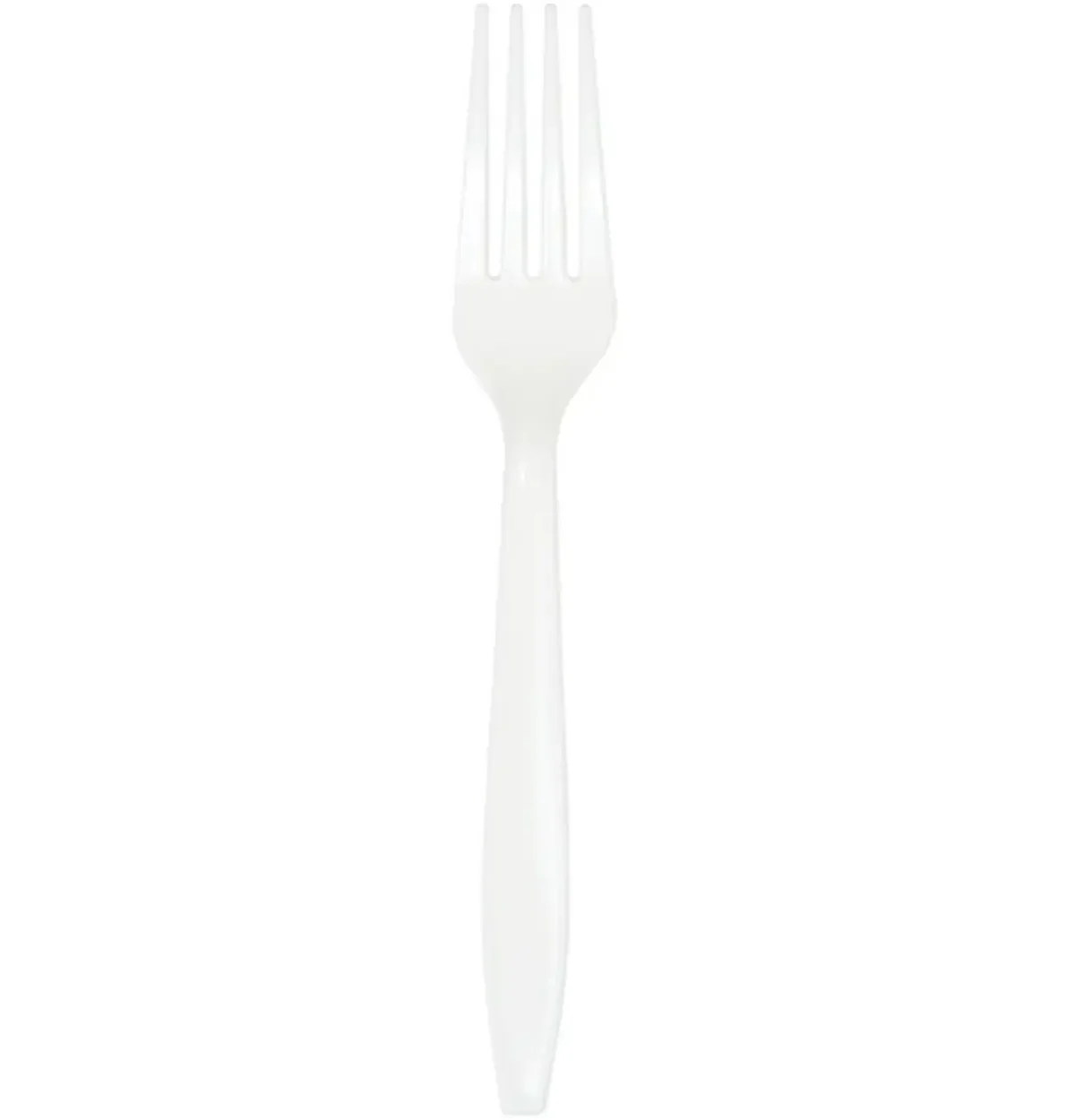 Bright White Solid Plastic Forks 18ct.