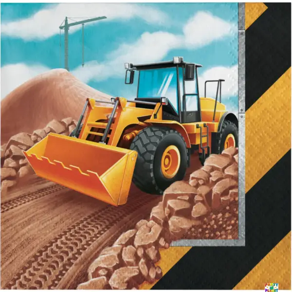 Big Dig Construction Beverage Napkins 16ct.