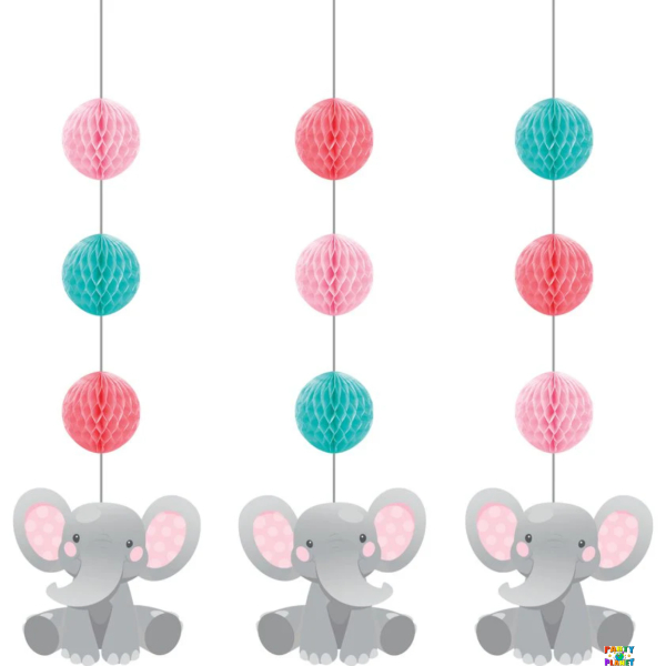 Enchanting Elephants Girl Hanging Cutouts 3ct.