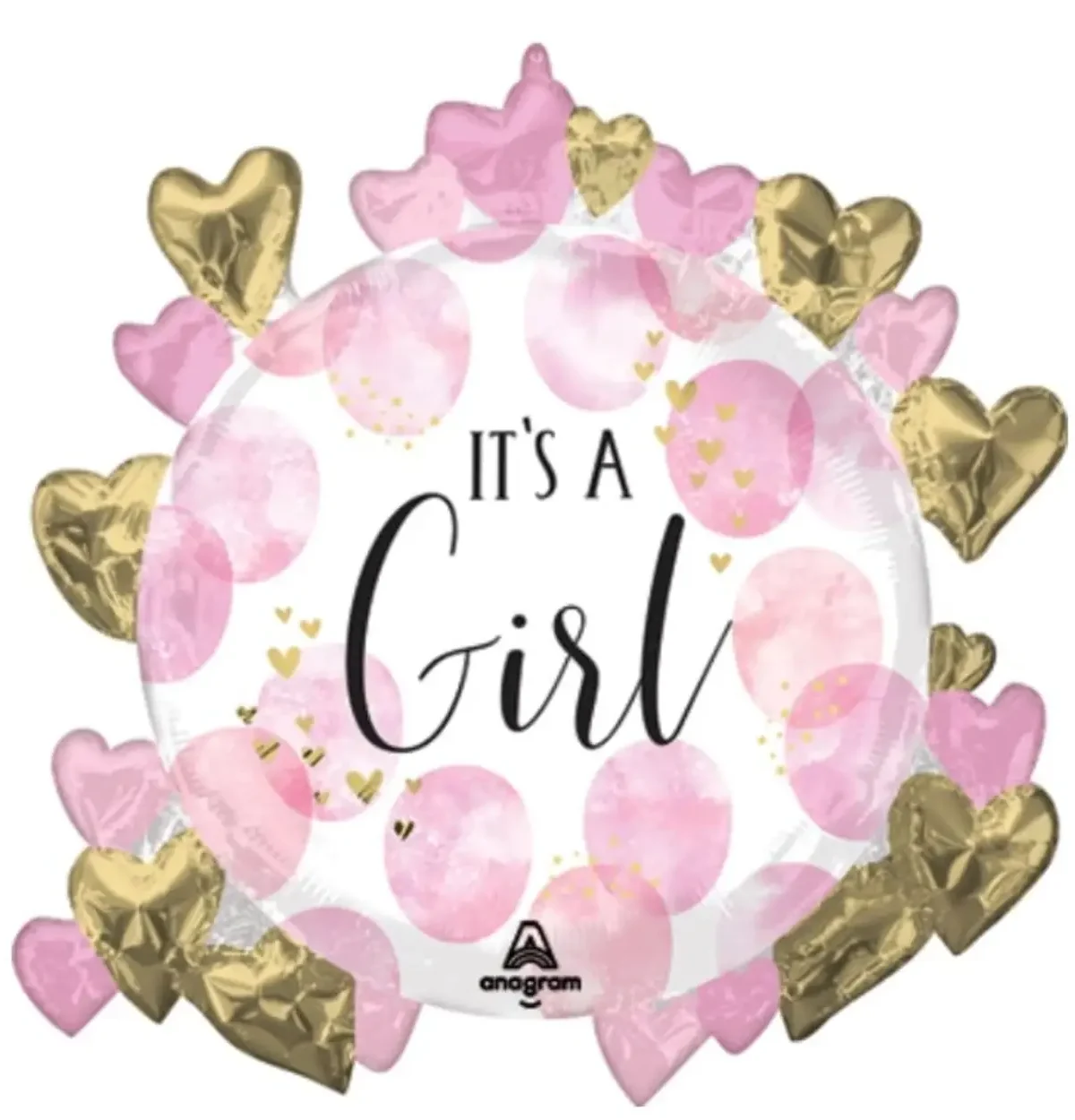 26" Baby Girl Pink Watercolor Balloon #303