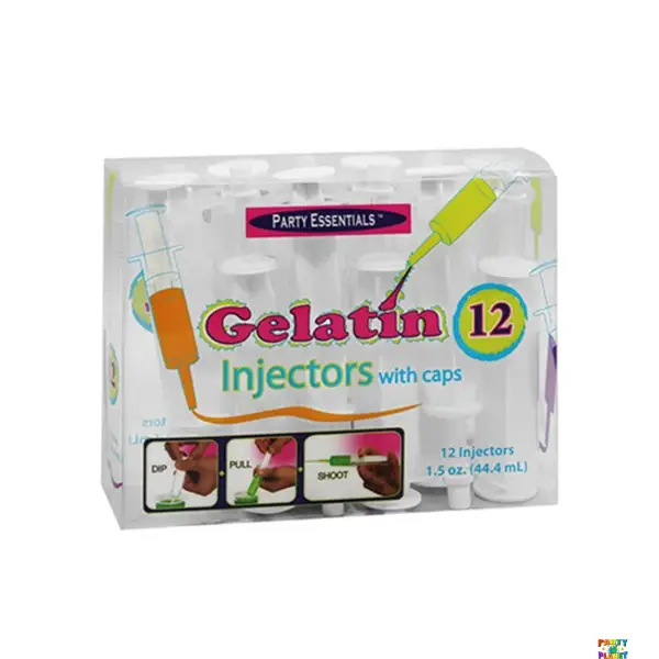 1.5oz Gelatin Injectors with Caps 12ct.