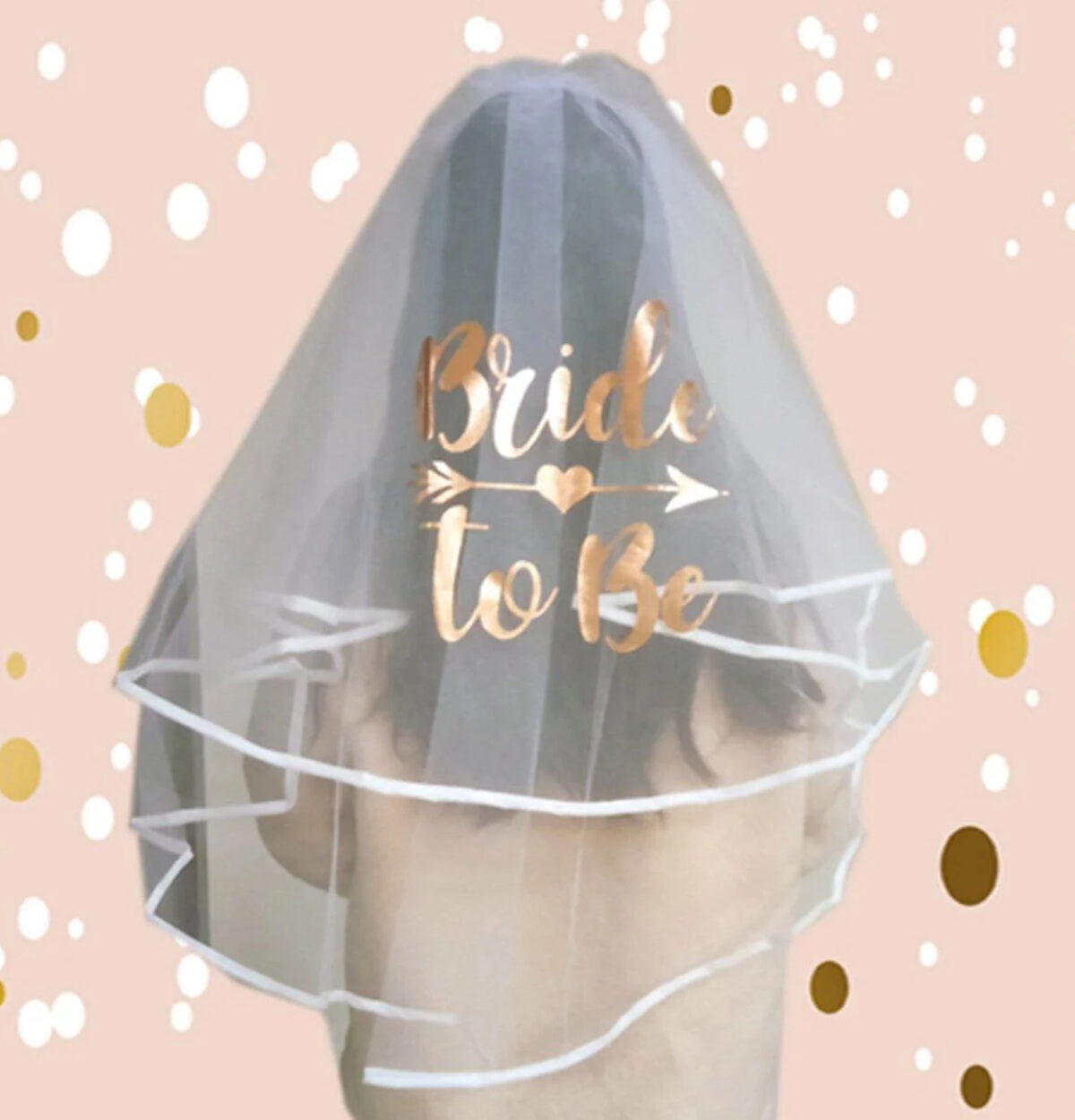 Luxury Bride To Be Printed Veil