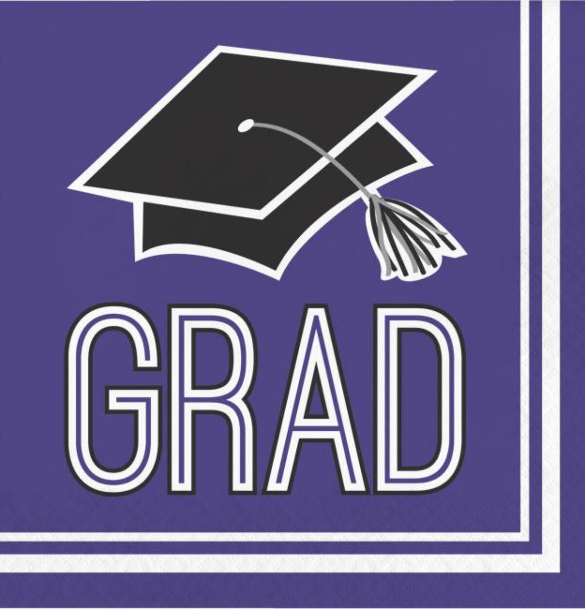 School Spirit Lunch Napkins Purple 36ct