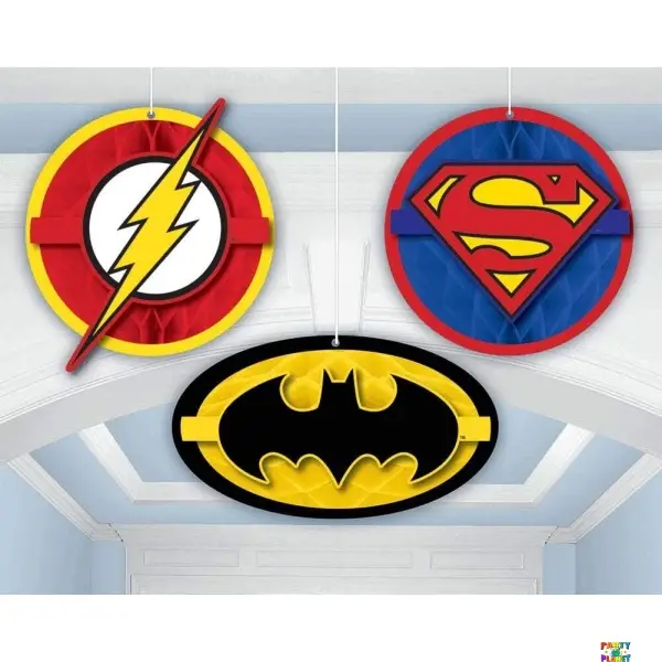Justice League Heroes Unite Honeycomb Decorations