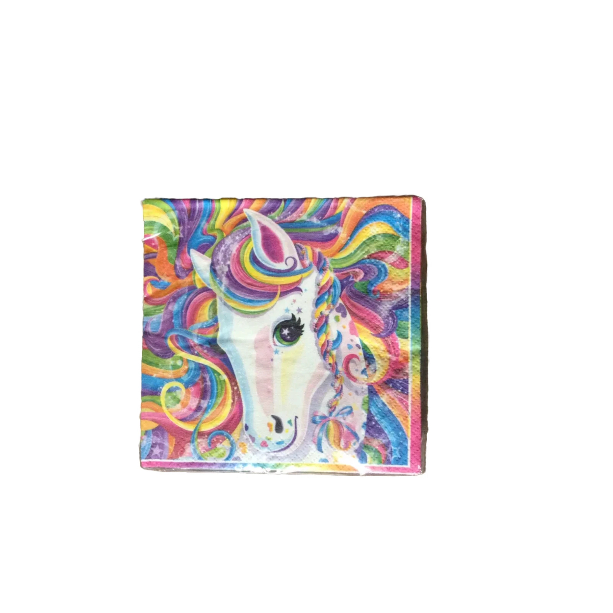 s-l1600-12-1.jpg Unicorn Lisa Frank Lunch Napkins 16ct - Image 1
