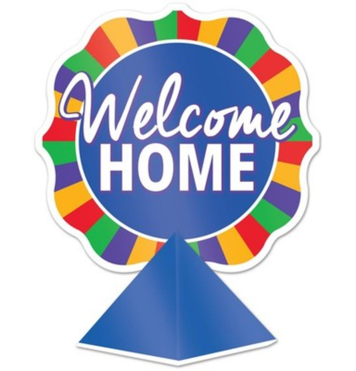 3-D Foil Welcome Home Centerpiece 12" x 9"