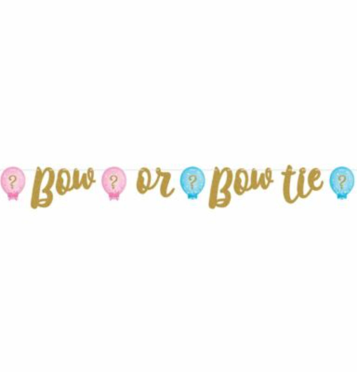 Bow or Bowtie Gender Reveal Ribbon Banner