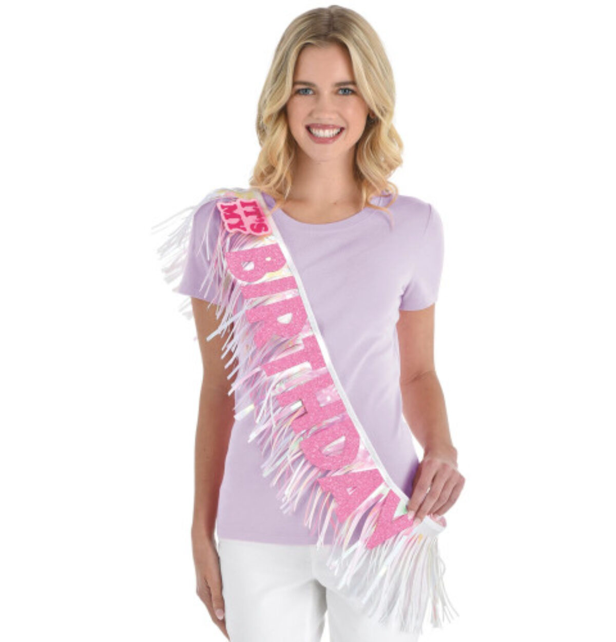 Iridescent It's My Birthday Sash
