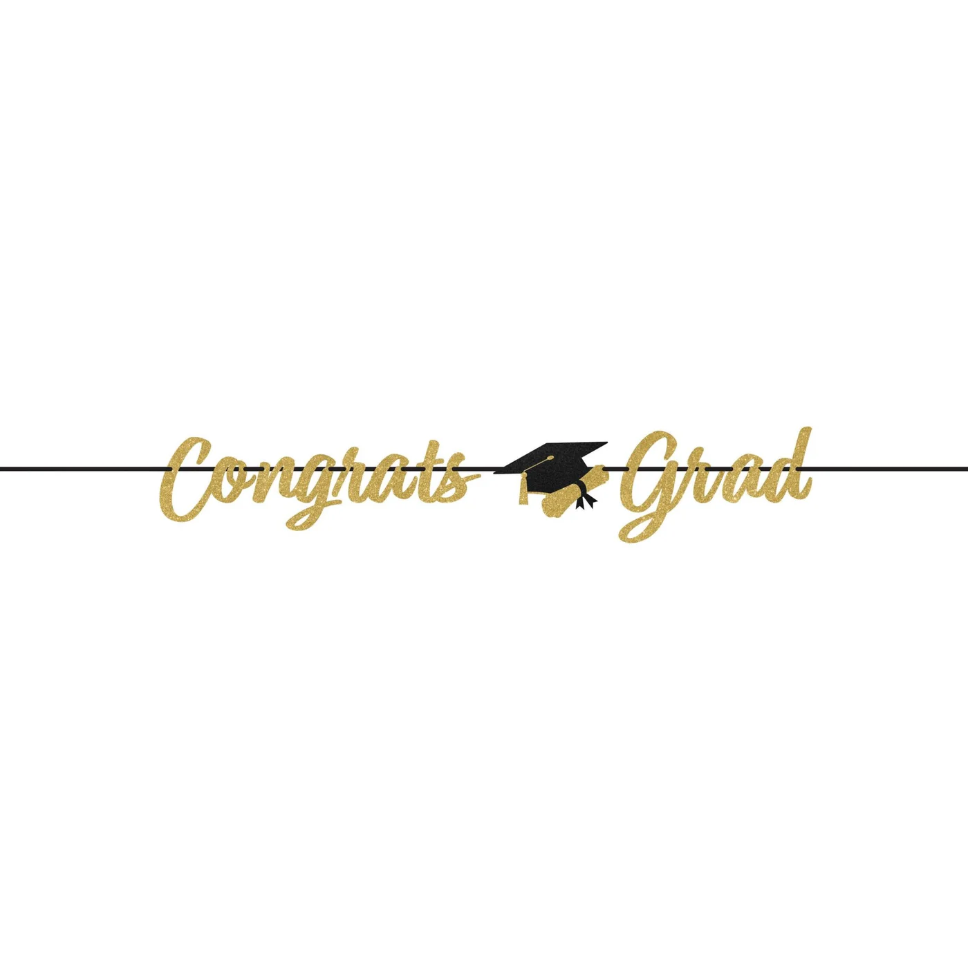 shaped-banner-gold-graduation-1ct-6363693_1400x1400-jpg.webp Glitter Gold Grad Banner - Image 1