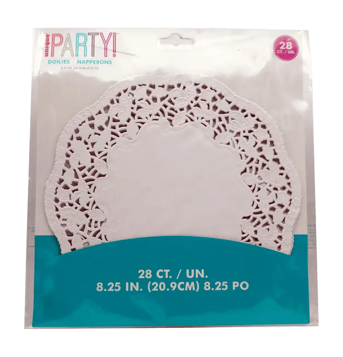 White 8.25" Doilies 28ct