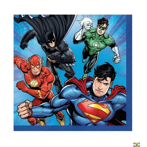JUSTICE LEAGUE BEVERAGE NAPKINS