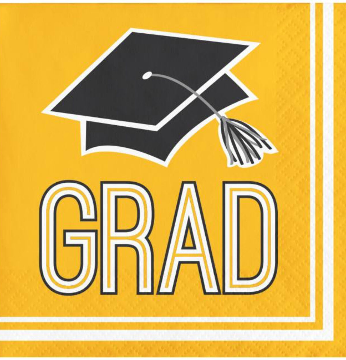 School Spirit Lunch Napkins Yellow 36CT.