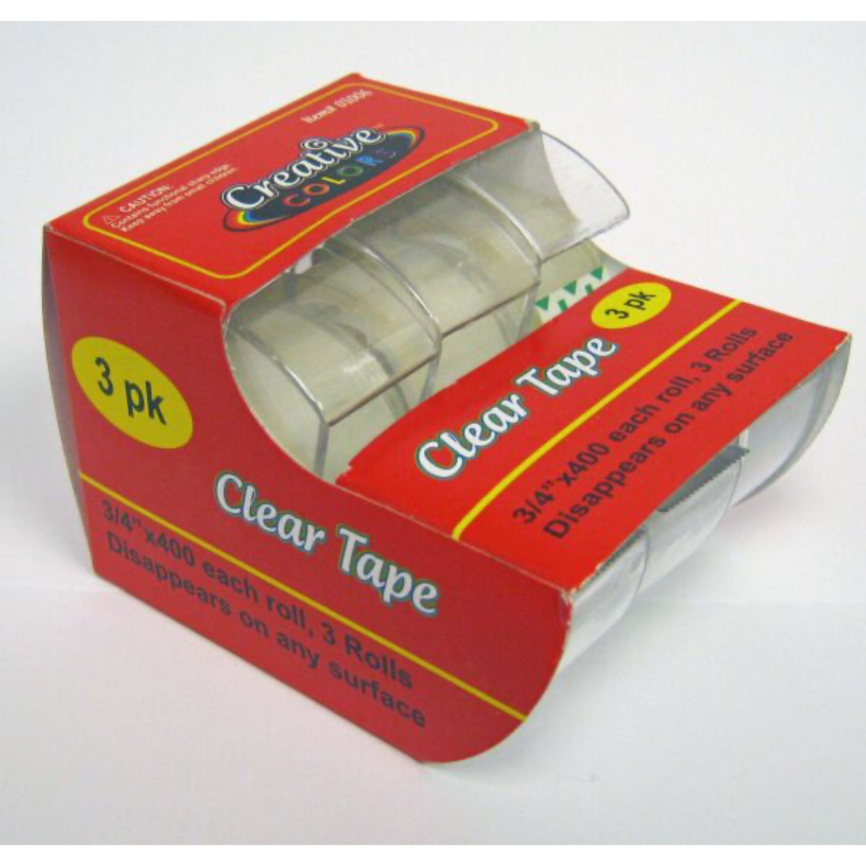 01006_1-2.jpg Clear Tape 3 pack .75 x 400in - Image 1