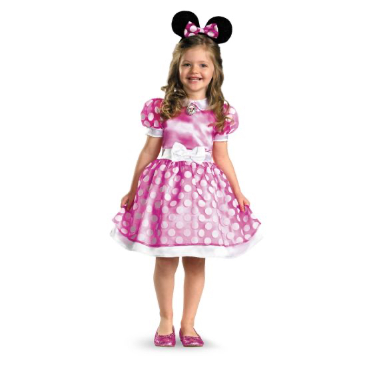 18921m-2-1.jpg PINK MINNIE MOUSE CLASSIC EXTRA-SMALL CHILD COSTUME (3T-4T) - Image 1
