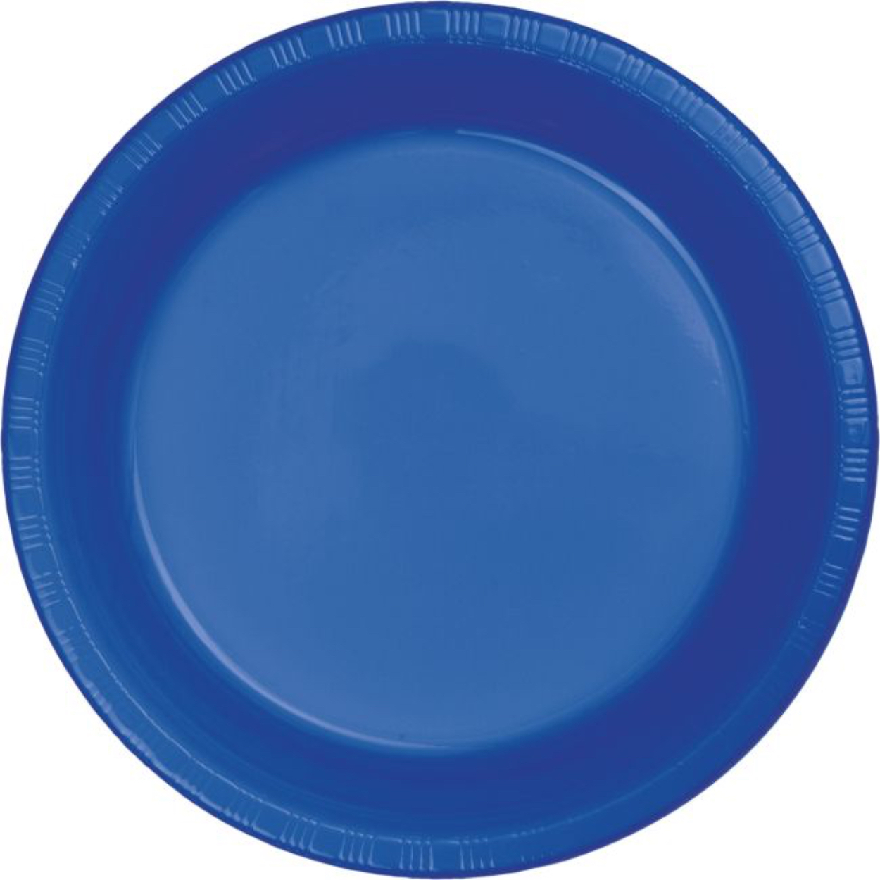 27939-2.jpg Cobalt Blue 7" Plastic Plates 20ct. - Image 1