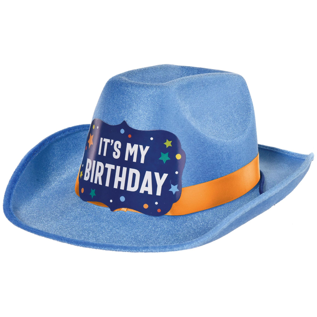 3903424-2.jpg Primary Birthday Cowboy Hat Orange Ribbon - Image 1