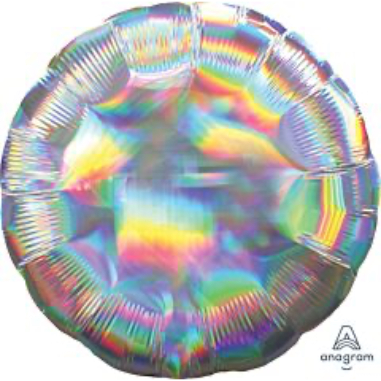 39258_1-2.jpg 18" Iridescent Silver Round Balloon #337 - Image 1
