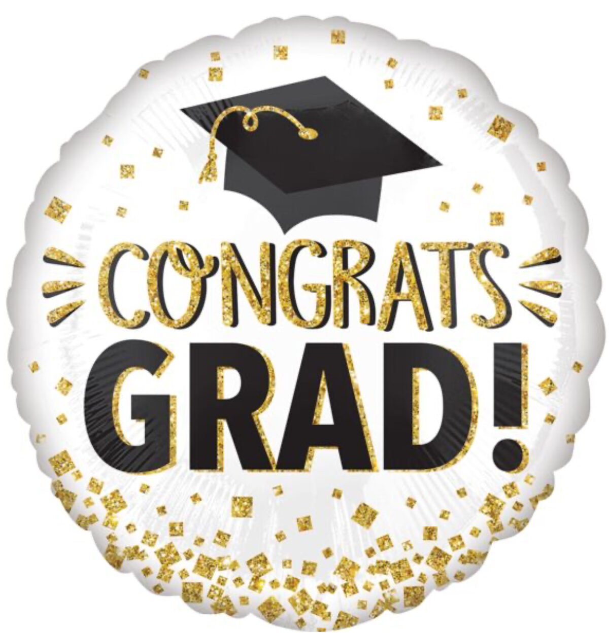 28" Congrats Grad Gold Glitter Balloon #499