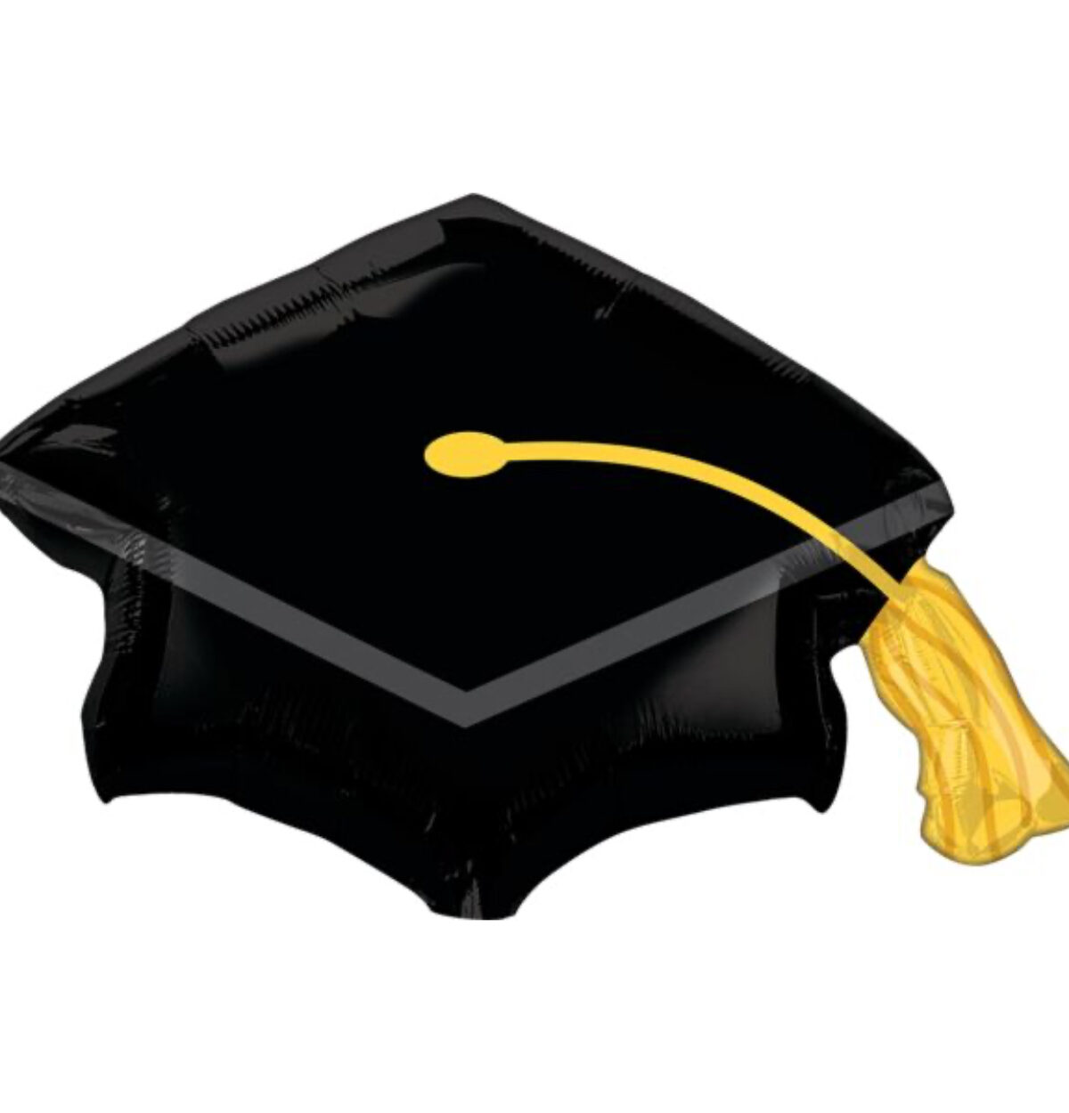 31" Black Grad Cap Hat Balloon #503