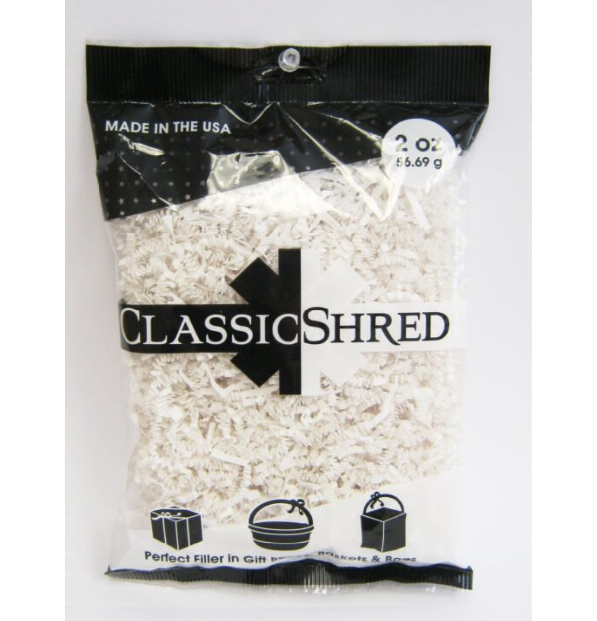 White 2oz. Paper Shred