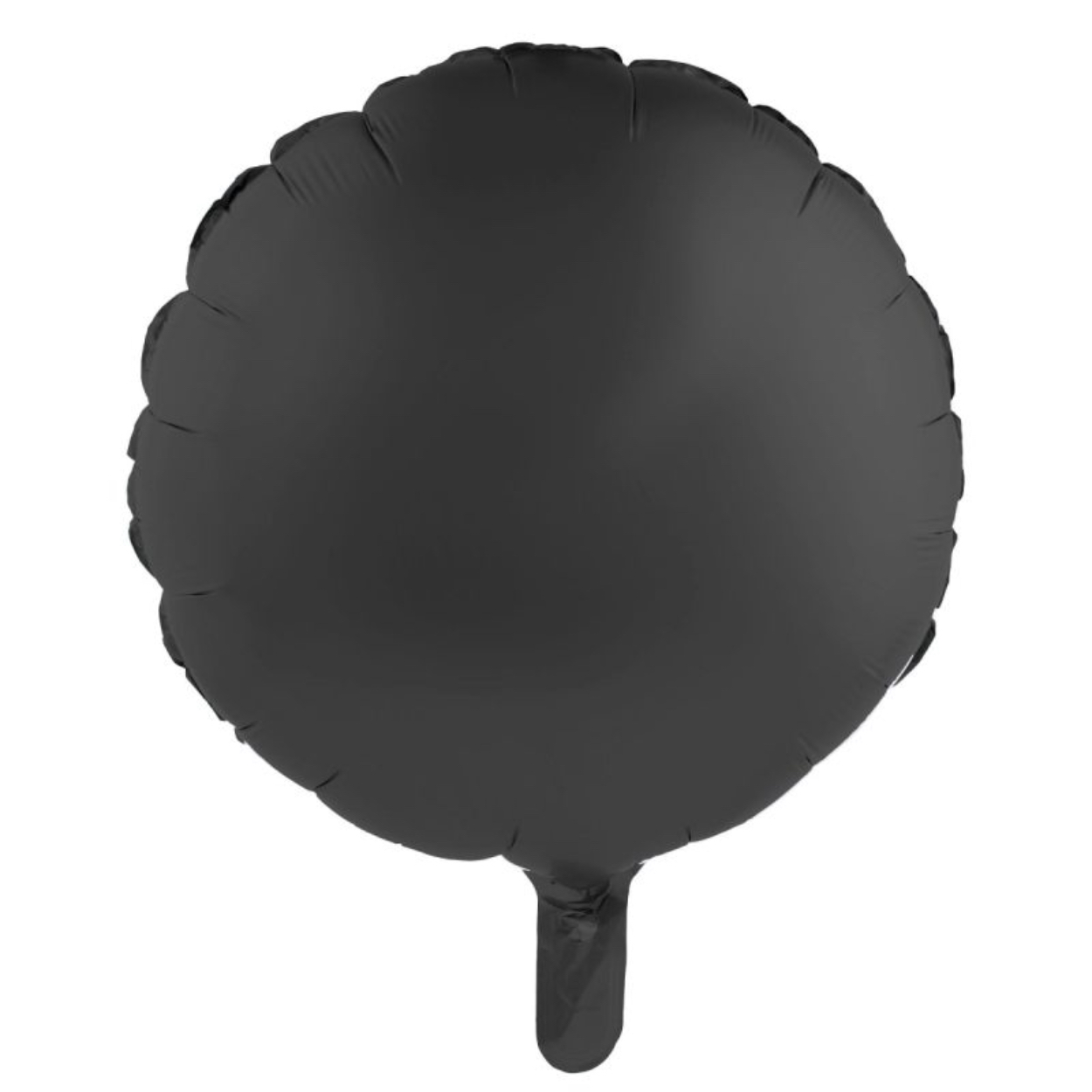 85948_0_1_-2.jpg 18" Luxe Satin Black Round Balloon - PKG - Image 1