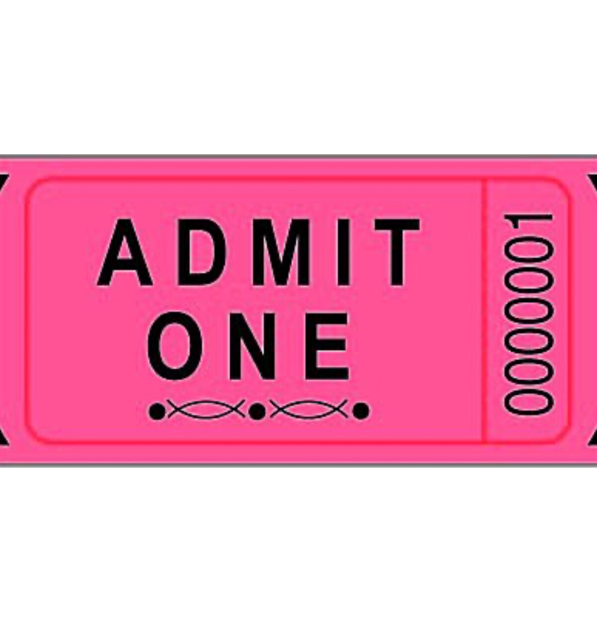 Single Ticket Roll - Red 2000ct. RAFFLE TICKETS