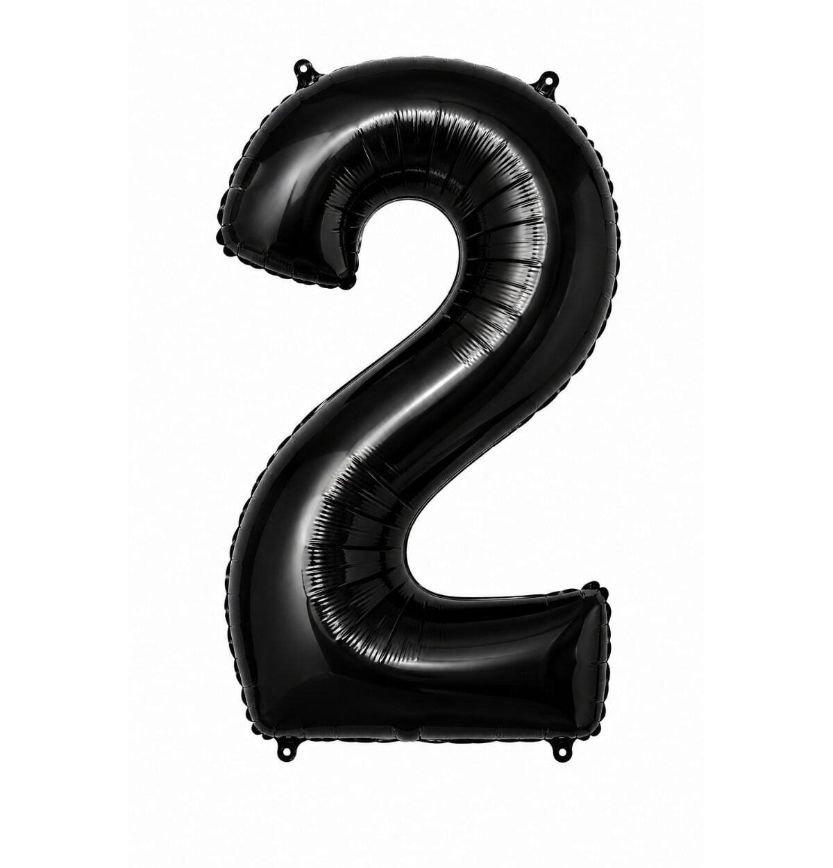 34" Black Number 2 Foil Balloon