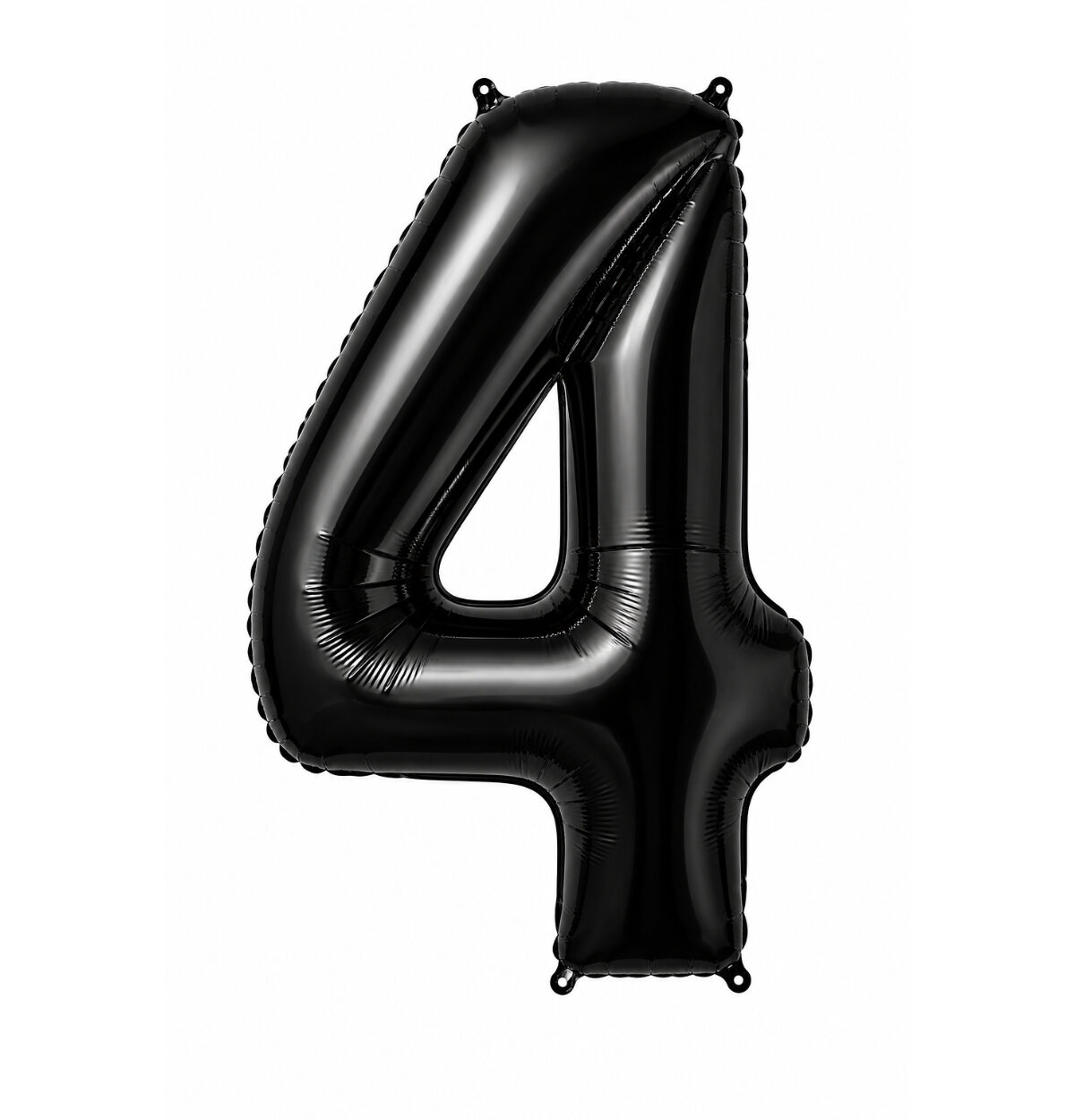 34" Black Number 4 Foil Balloon