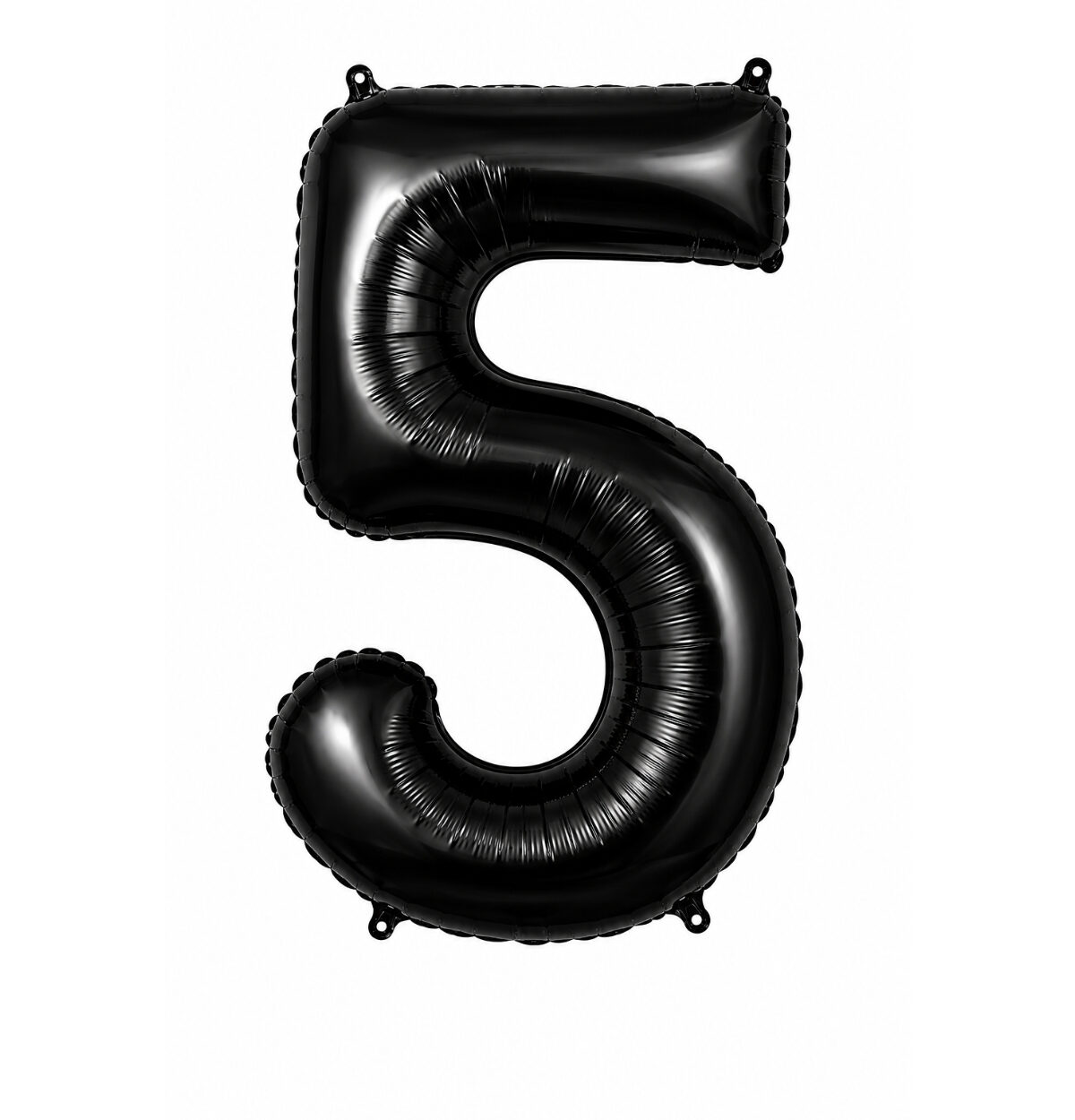 34" Black Number 5 Foil Balloon