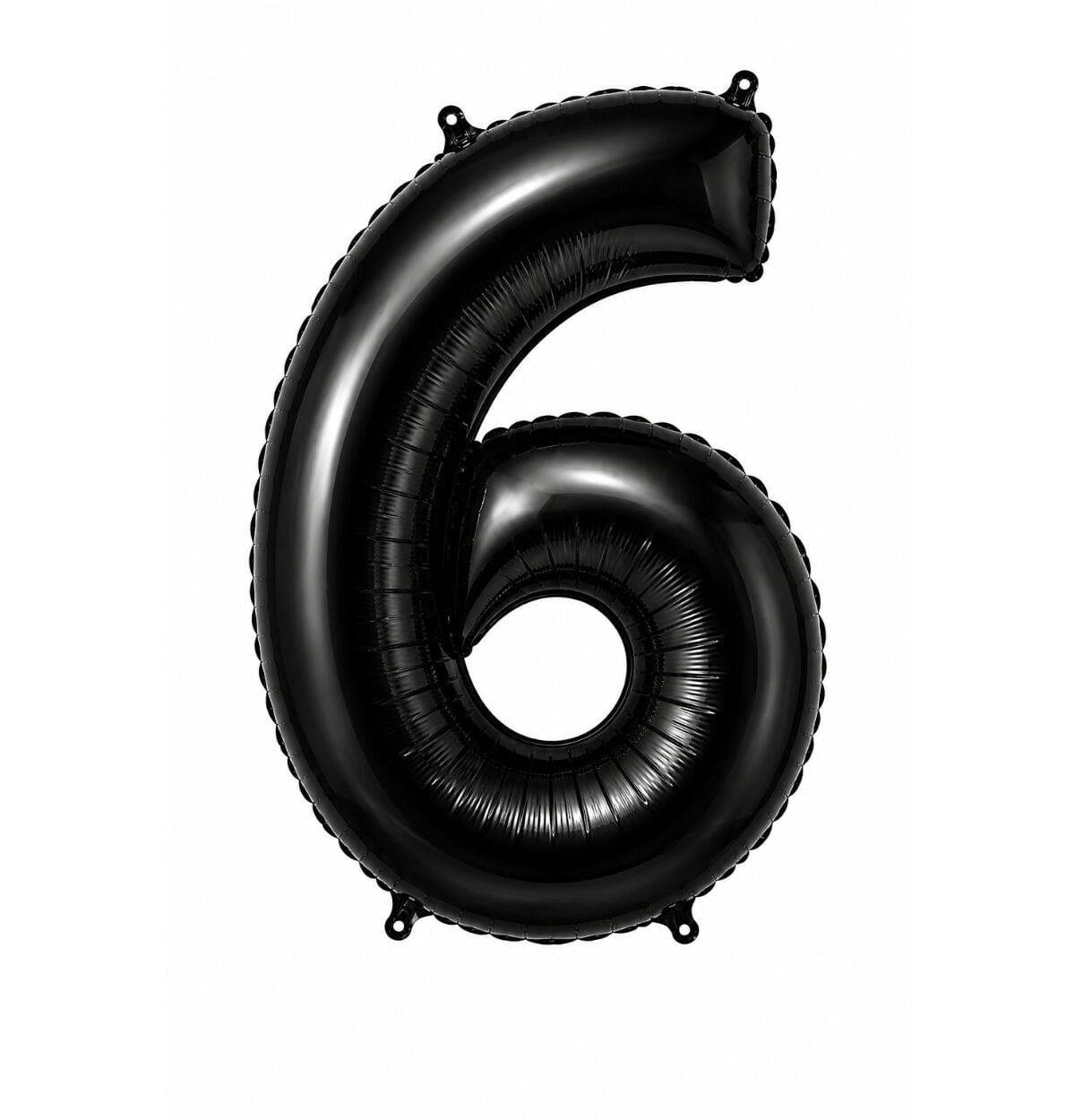 34" Black Number 6 Foil Balloon