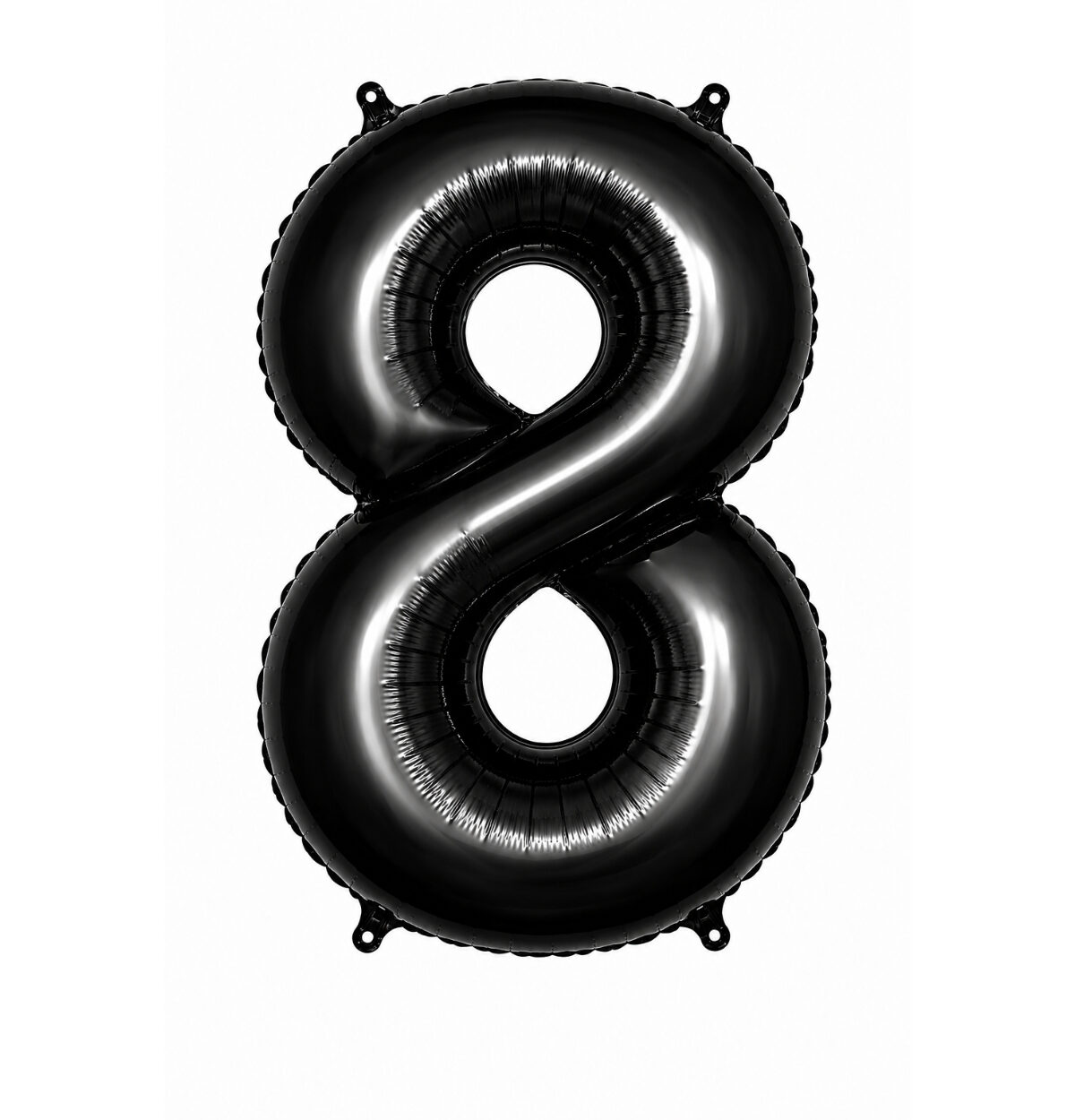 34" Black Number 8 Foil Balloon