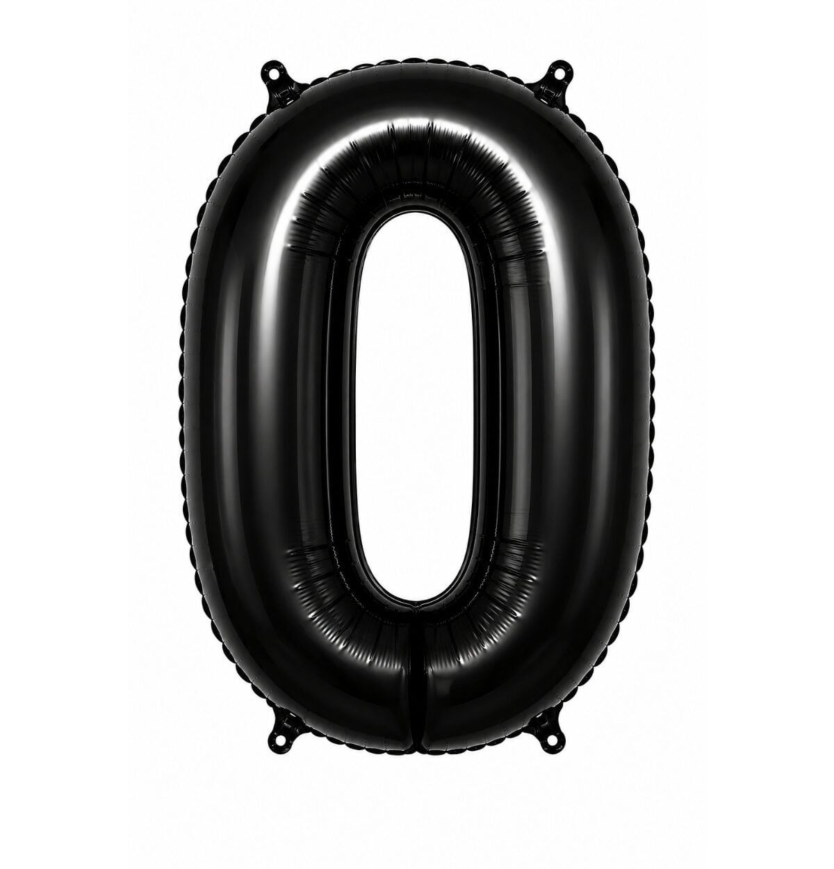 34" Black Number 0 Foil Balloon