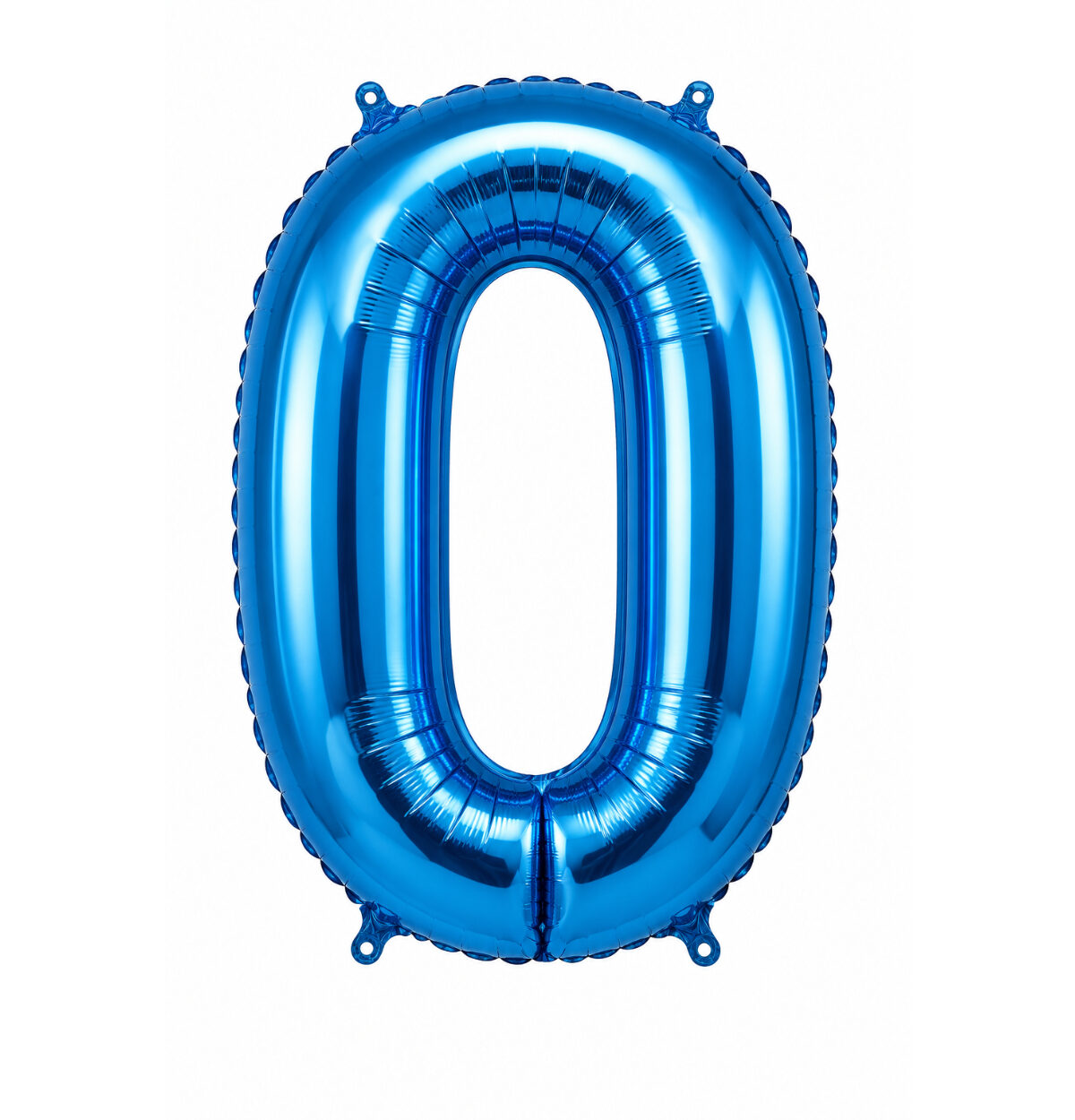 34" Blue Number 0 Foil Balloon