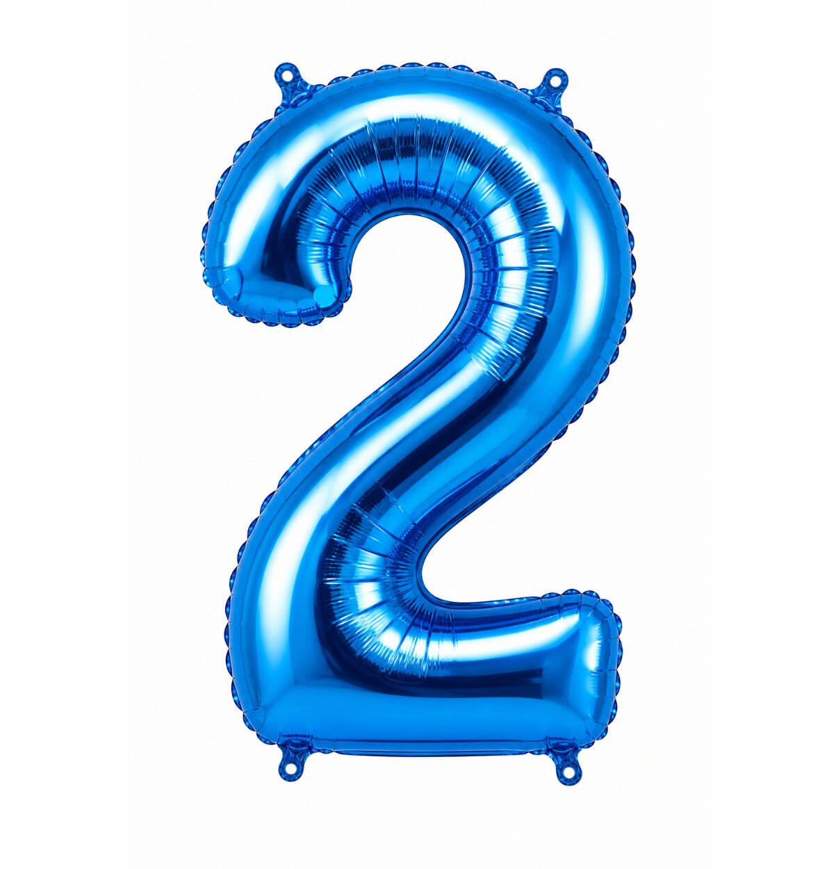 34" Blue Number 2 Foil Balloon