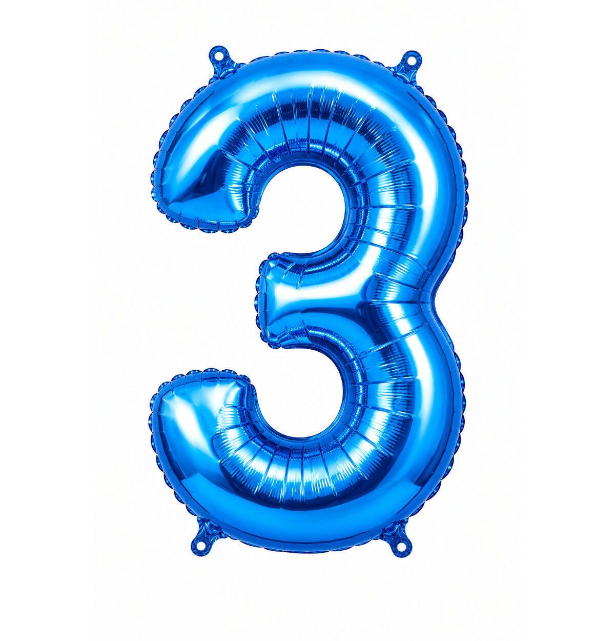 34" Blue Number 3 Foil Balloon