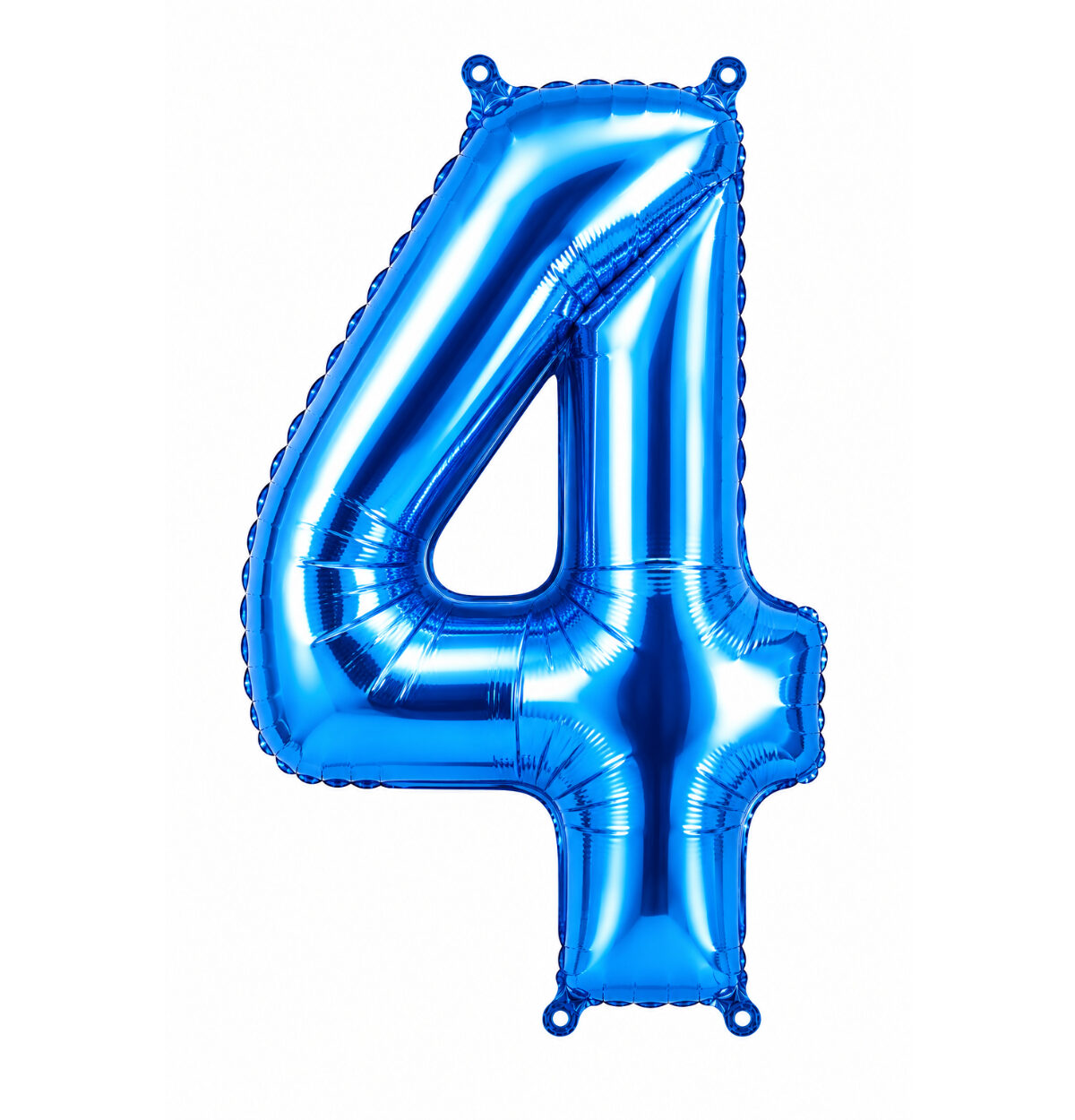 34" Blue Number 4 Foil Balloon