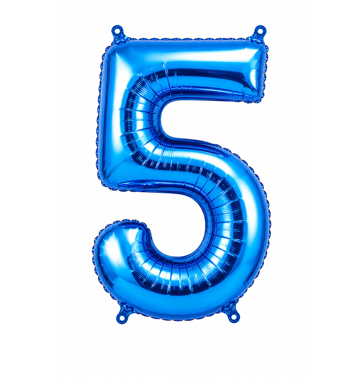 34" Blue Number 5 Foil Balloon
