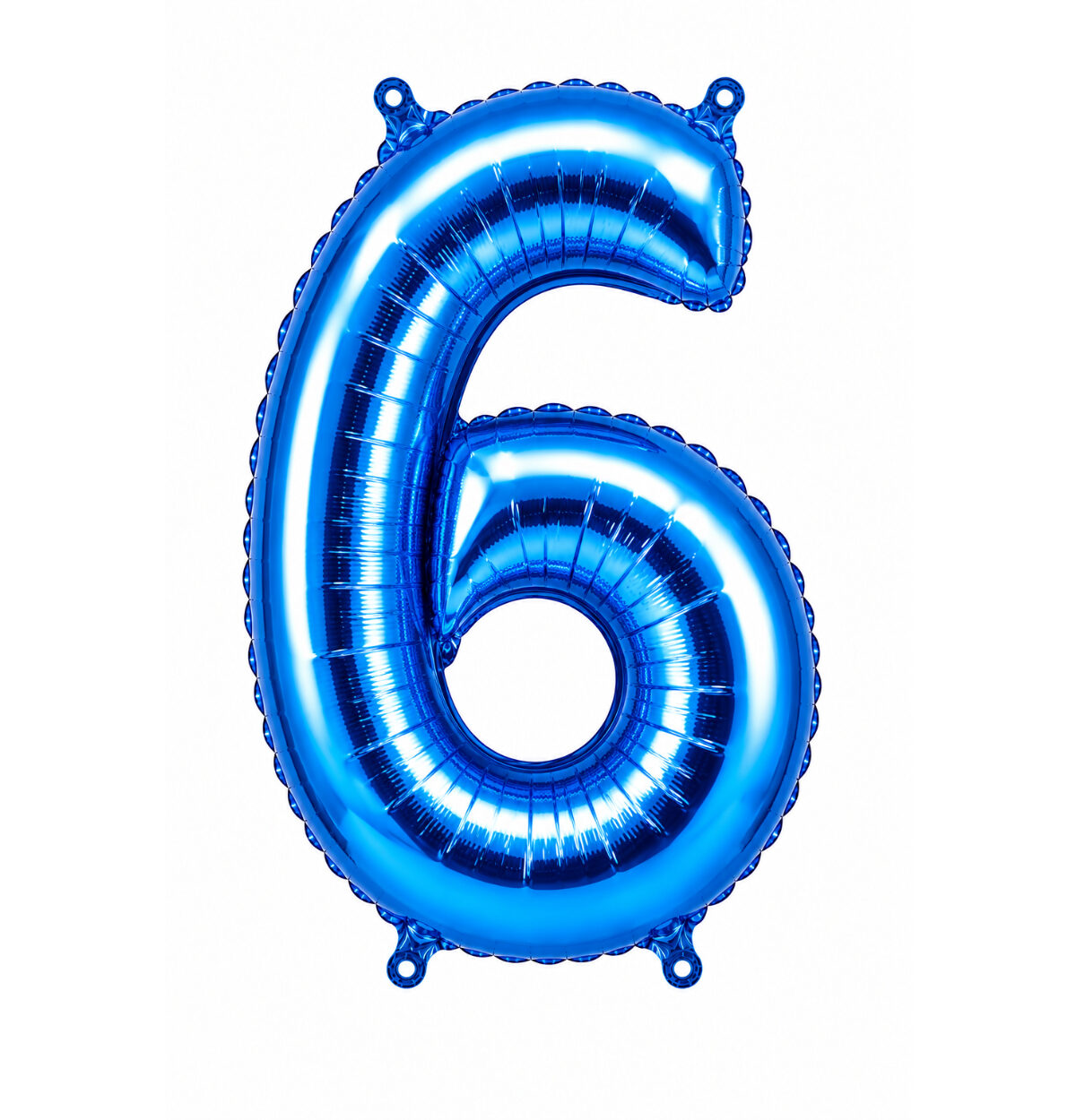 34" Blue Number 6 Foil Balloon